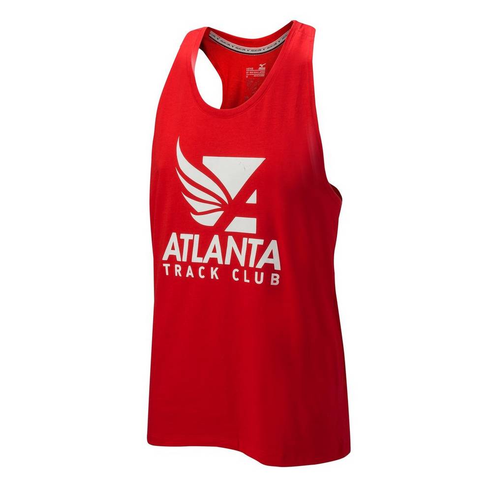 Mens Mizuno Atlanta Track Club 50/50 Tank Top Red Philippines (OLBUKV162)